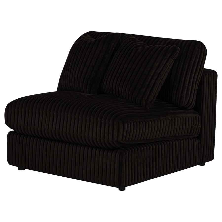 Blaine Upholstered Armless Chair Chocolate - Home & Sleep Outlet