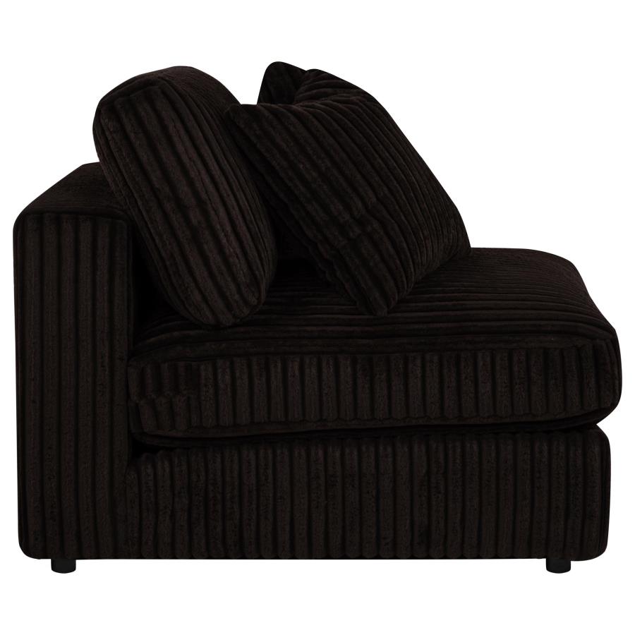 Blaine Upholstered Armless Chair Chocolate - Home & Sleep Outlet