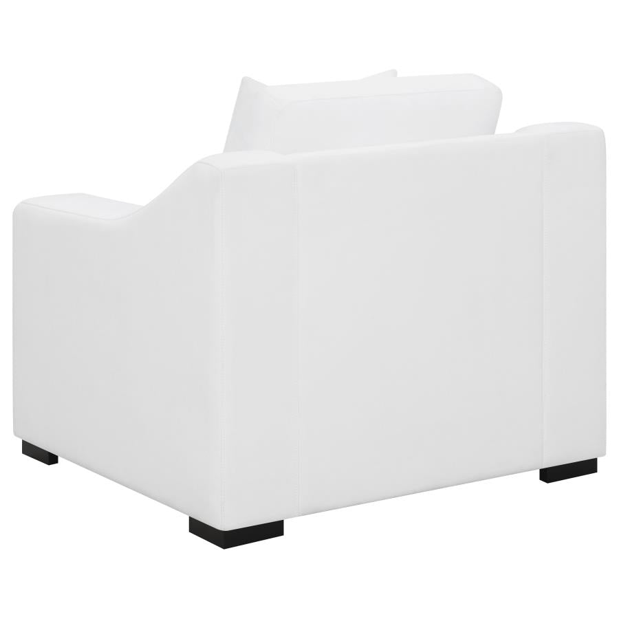 Ashlyn 3-piece Upholstered Sloped Arm Sofa Set White - Home & Sleep Outlet