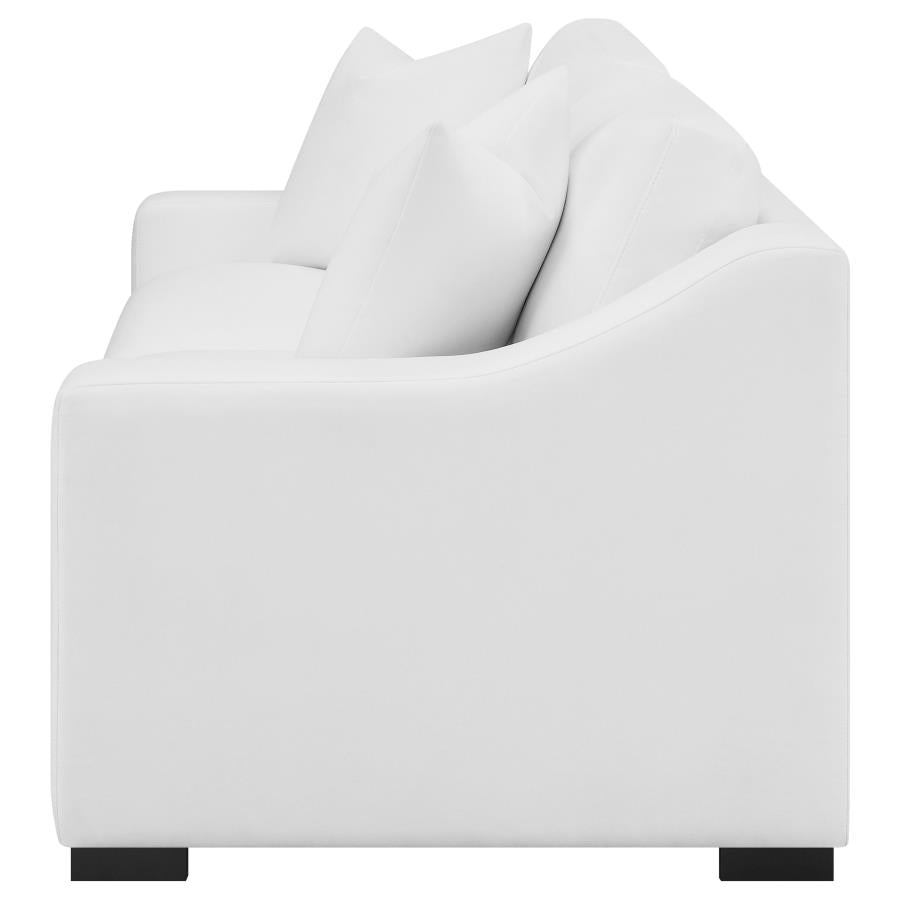 Ashlyn Upholstered Sloped Arm Sofa White - Home & Sleep Outlet