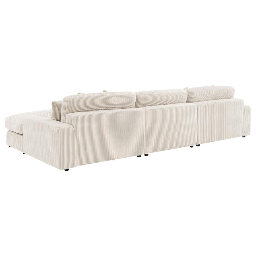 Blaine Upholstered Reversible Chaise Sectional Sofa Sand - Home & Sleep Outlet