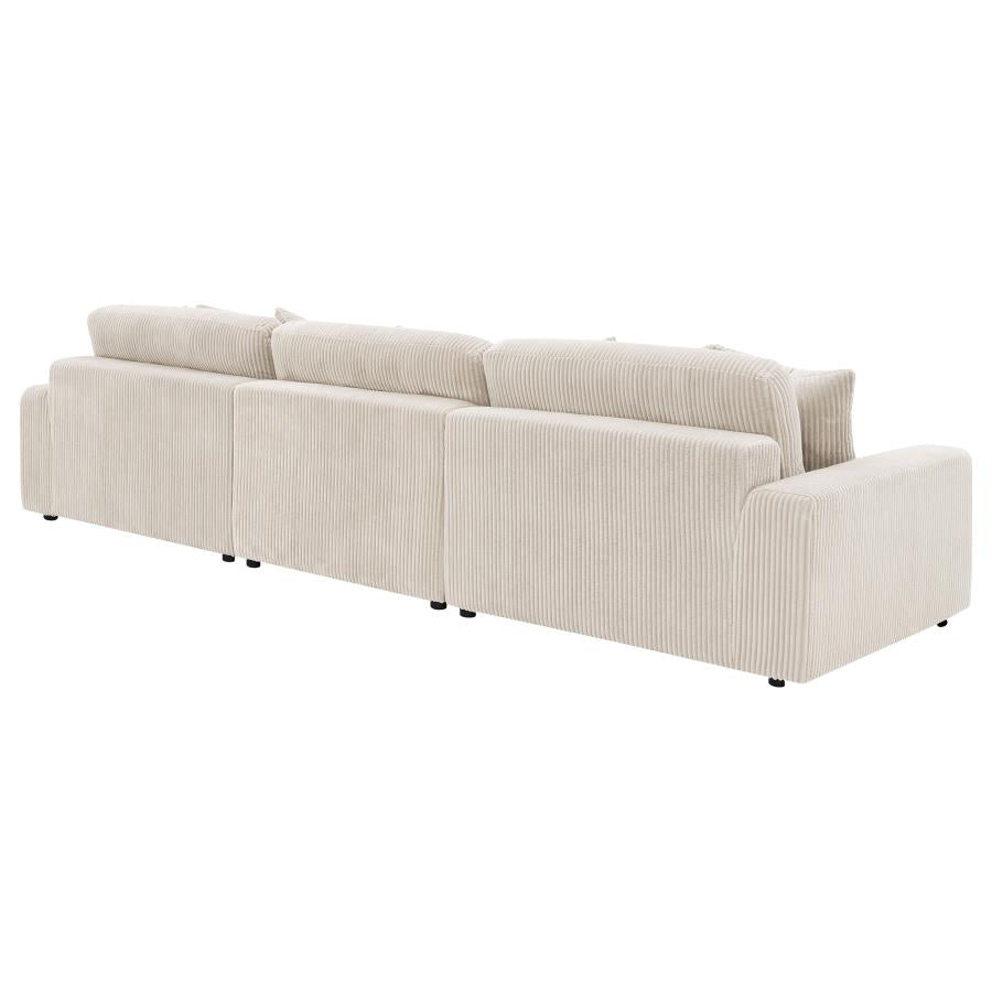 Blaine Upholstered Reversible Chaise Sectional Sofa Sand - Home & Sleep Outlet