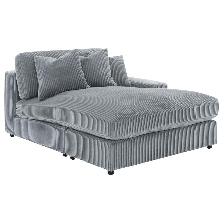 Blaine Upholstered Reversible Chaise Sectional Sofa Fog - Home & Sleep Outlet