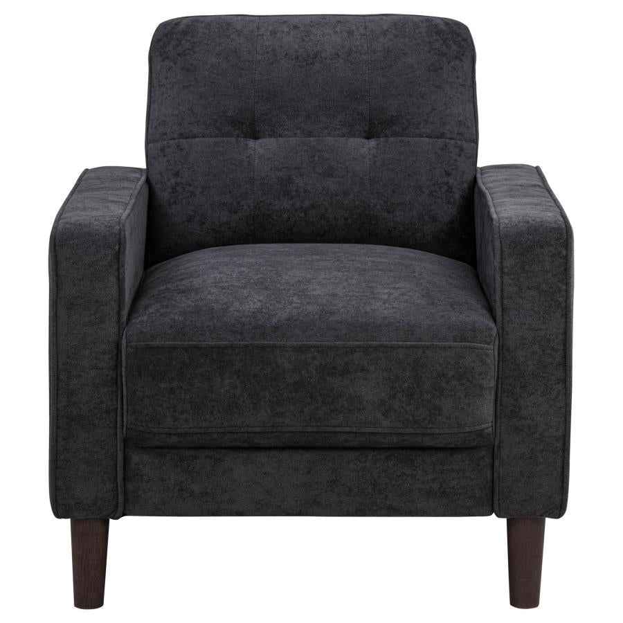 Bowen II Fabric Upholstered Track Arm Chair Steel Grey