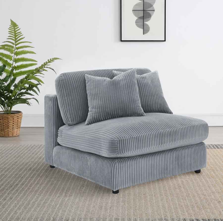 Blaine Upholstered Armless Chair Fog