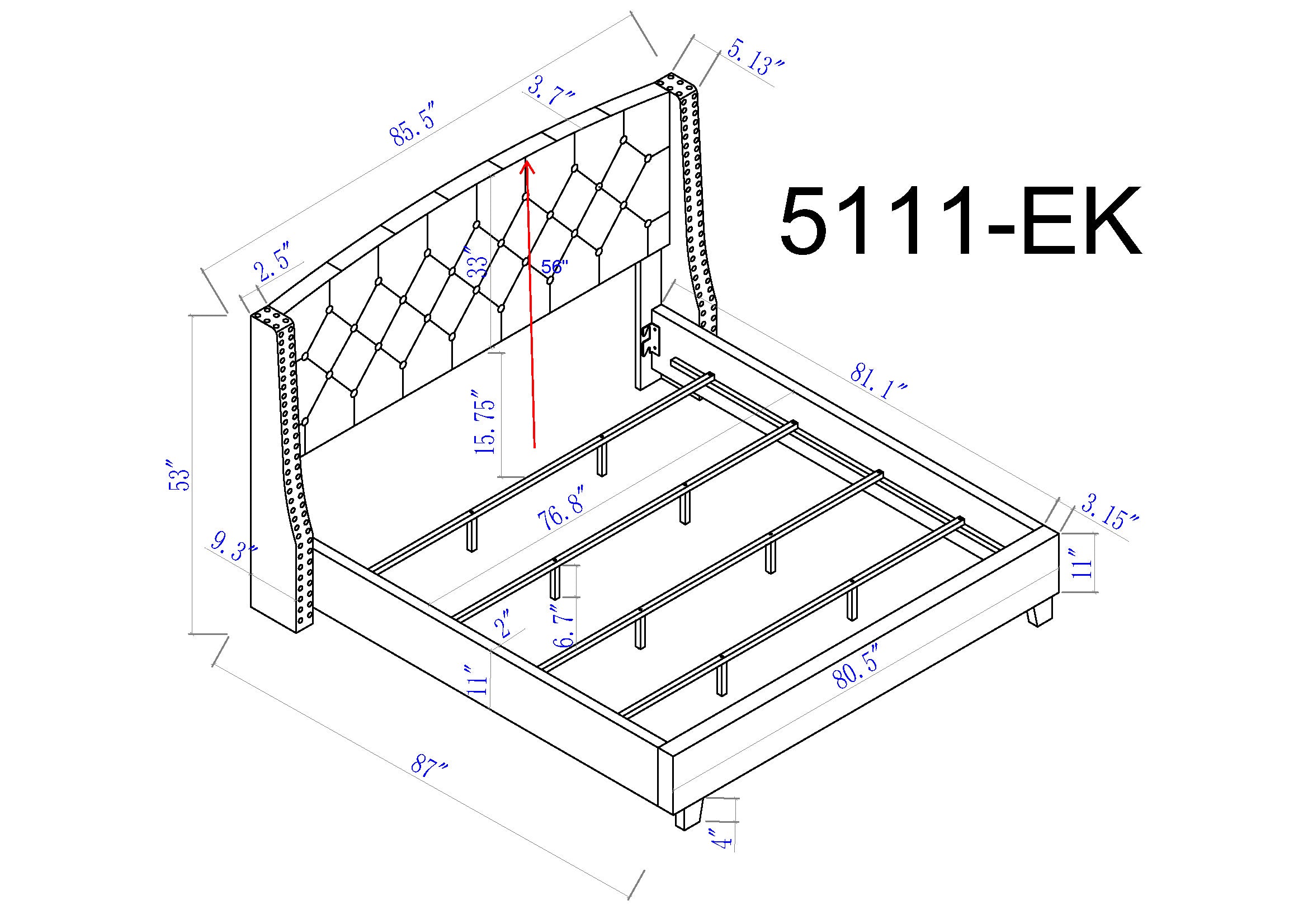 EVA 5111BK-K (2-Piece Bed Set)
