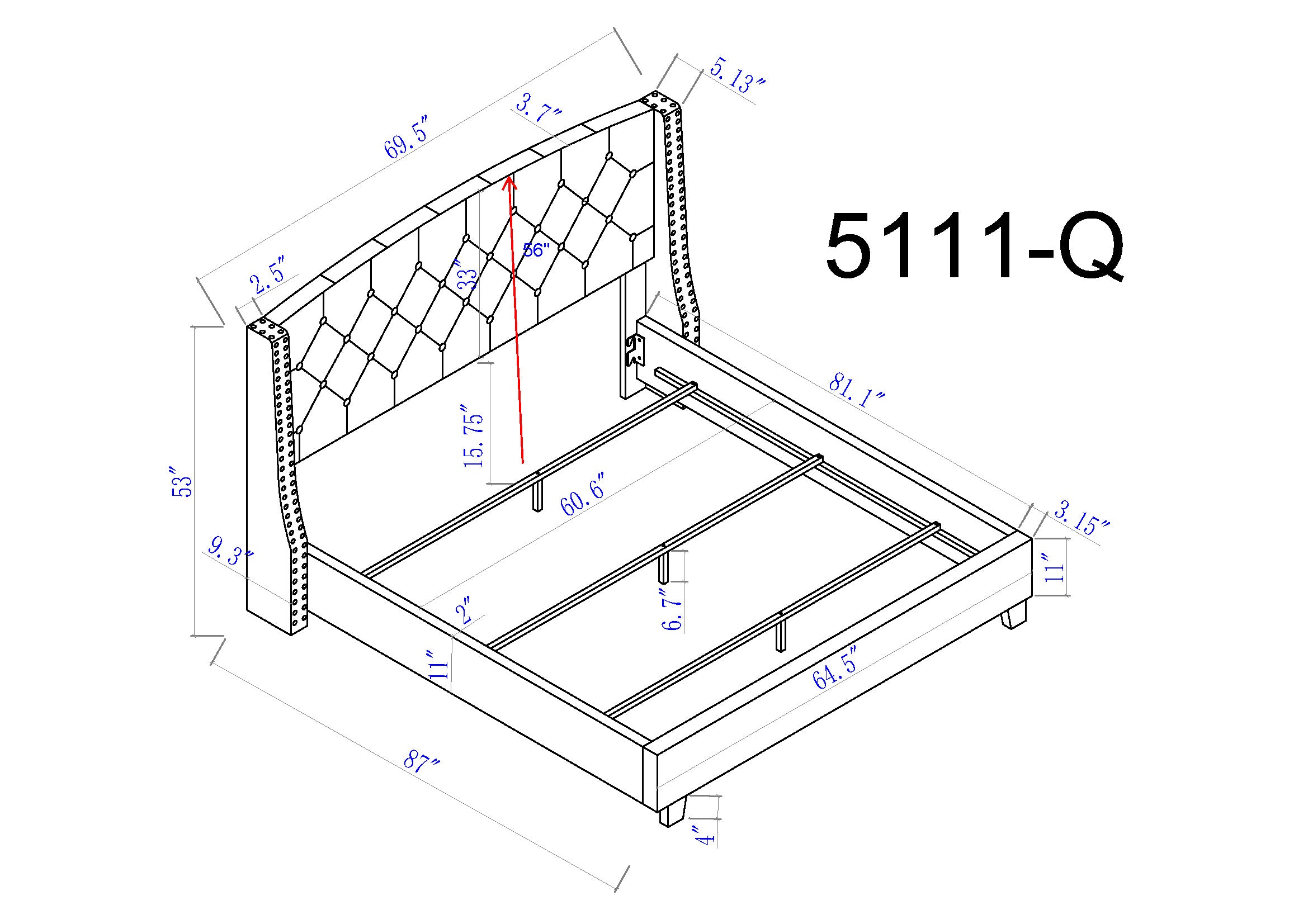 EVA 5111BK-K (2-Piece Bed Set)