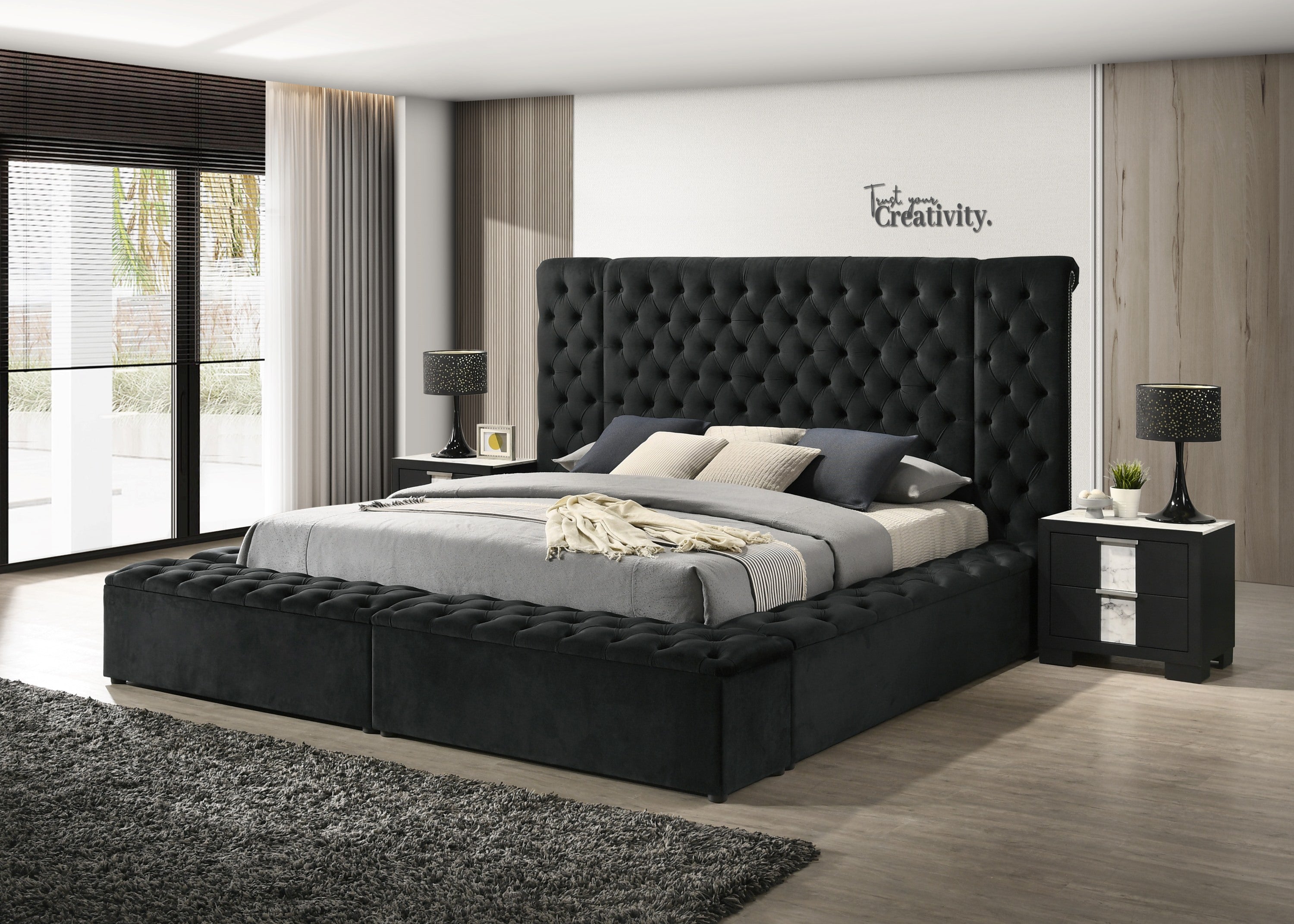 LILIANA 5203BK (7-Piece Bed Set)