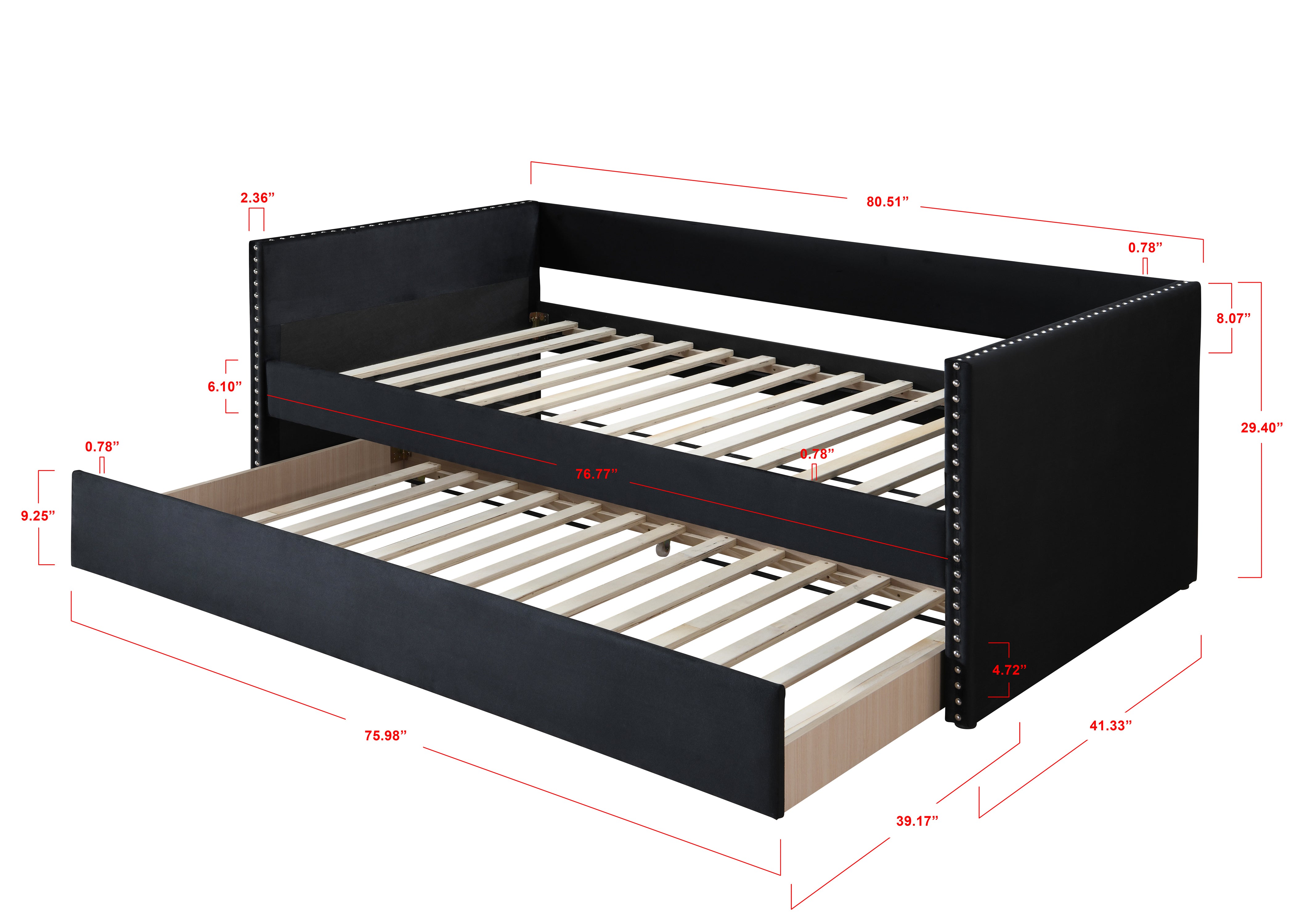 SADIE 5321BK-SET (2-Piece Daybed Set)