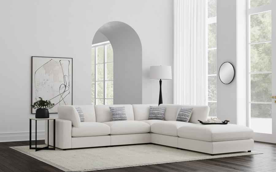 Serene 5-piece Upholstered Modular Sectional Sofa Beige