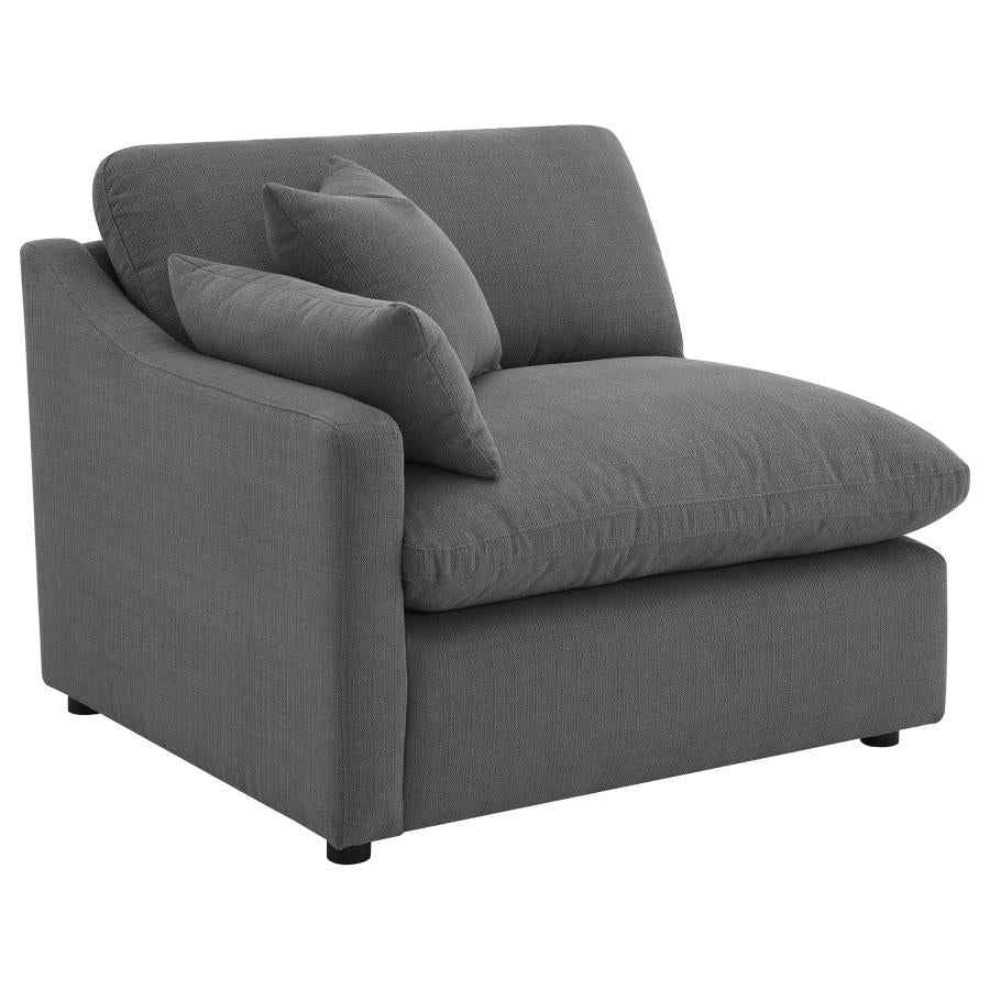 Hobson 4-piece Upholstered Modular Sectional Sofa Charcoal
