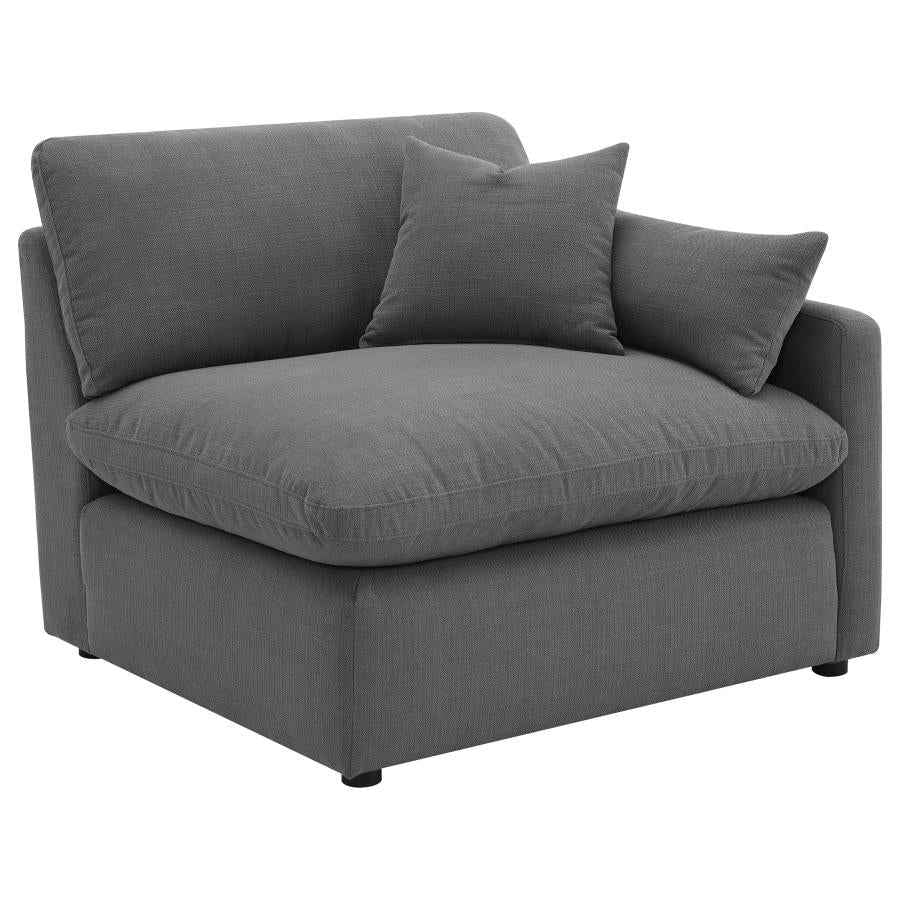 Hobson 4-piece Upholstered Modular Sectional Sofa Charcoal