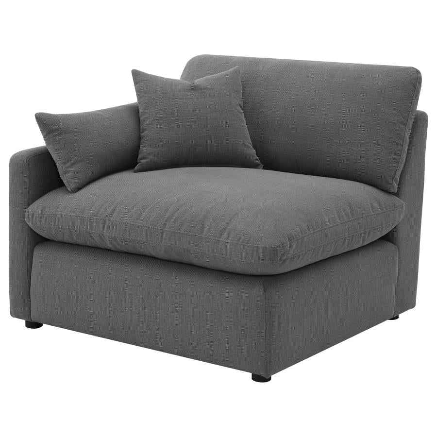 Hobson Upholstered LAF Chair Charcoal