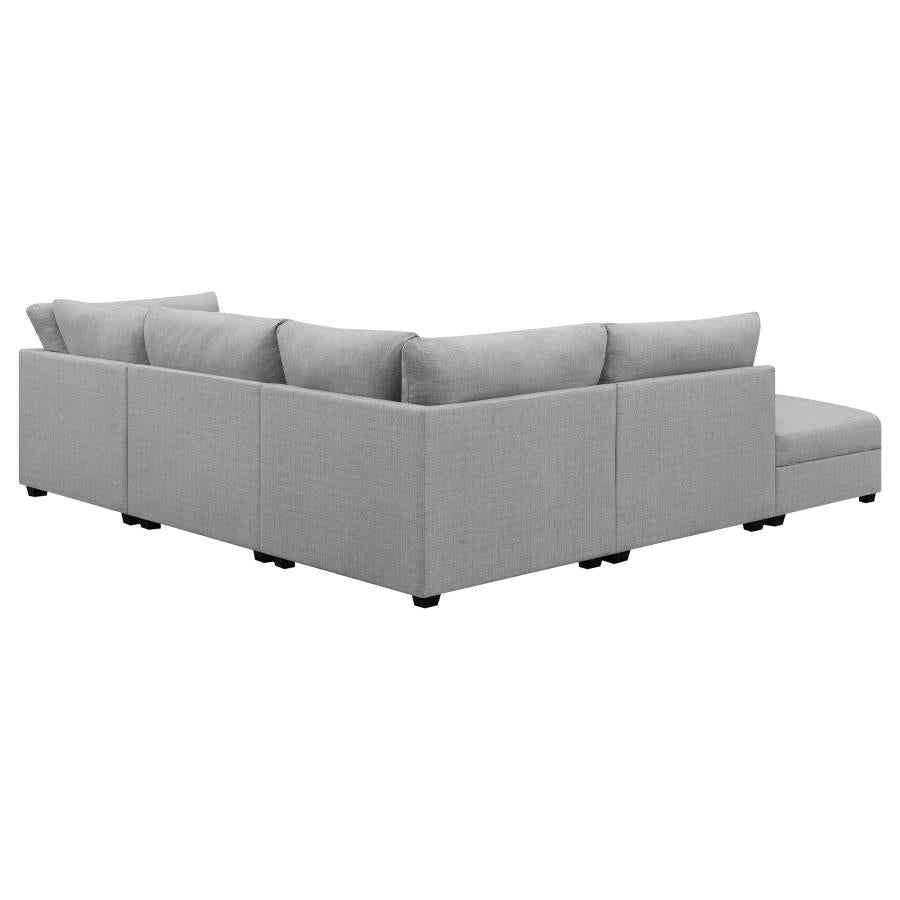 Cambria 5-piece Upholstered Modular Sectional Sofa Grey