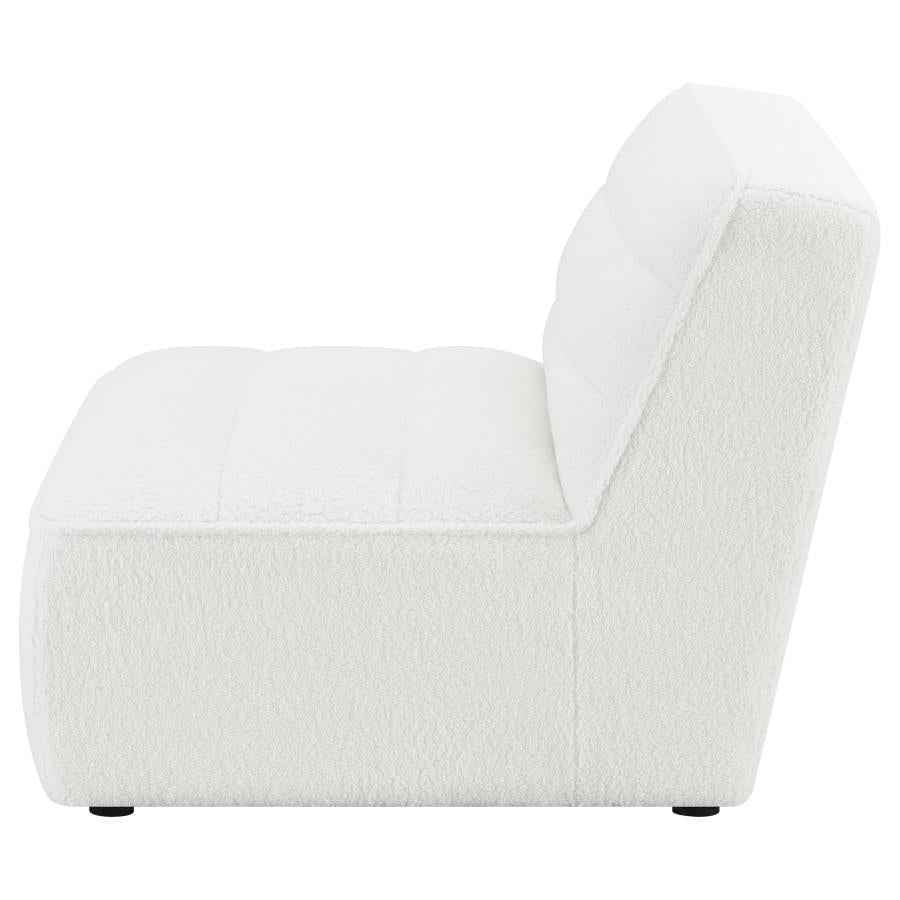 Sunny Upholstered Armless Chair Natural