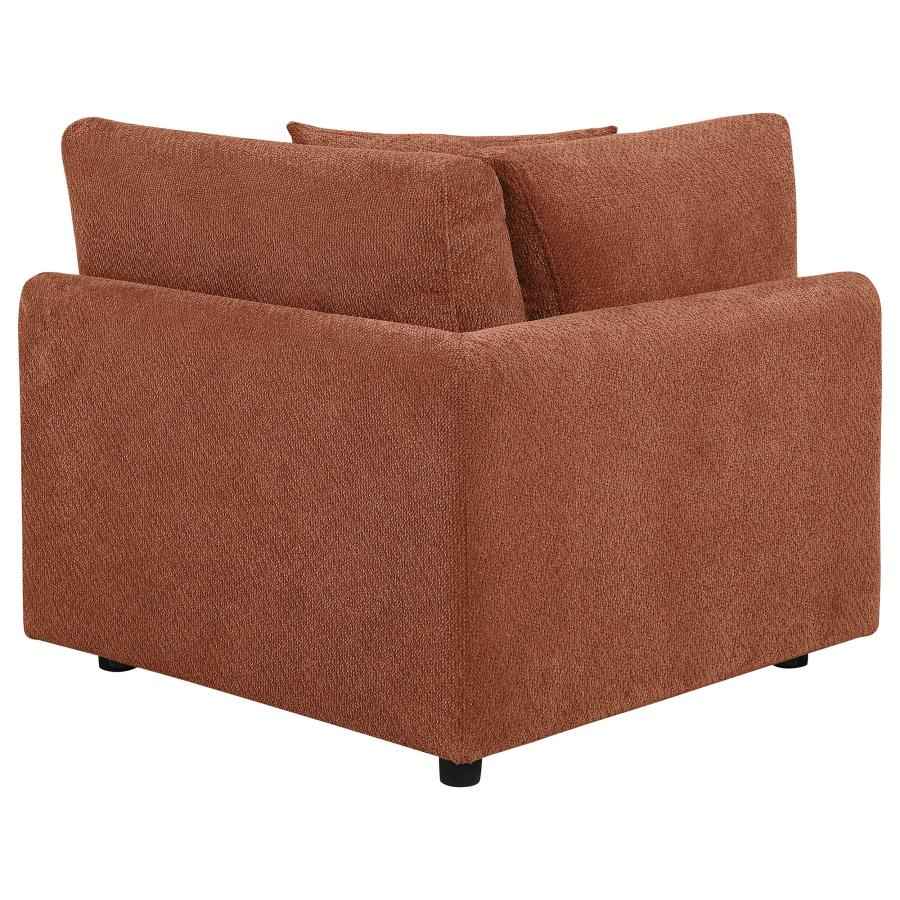 Elysia Fabric Upholstered Modular Corner Chair Coral