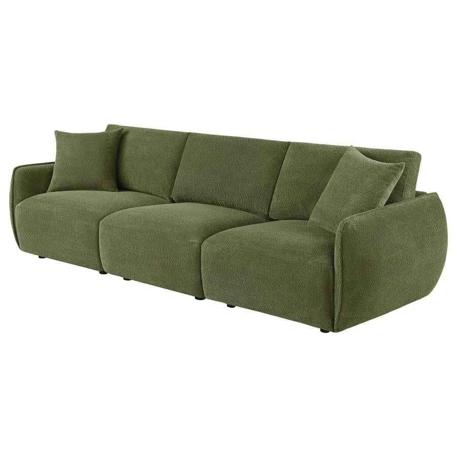 Elysia Fabric Upholstered Modular Lounge Sofa Green