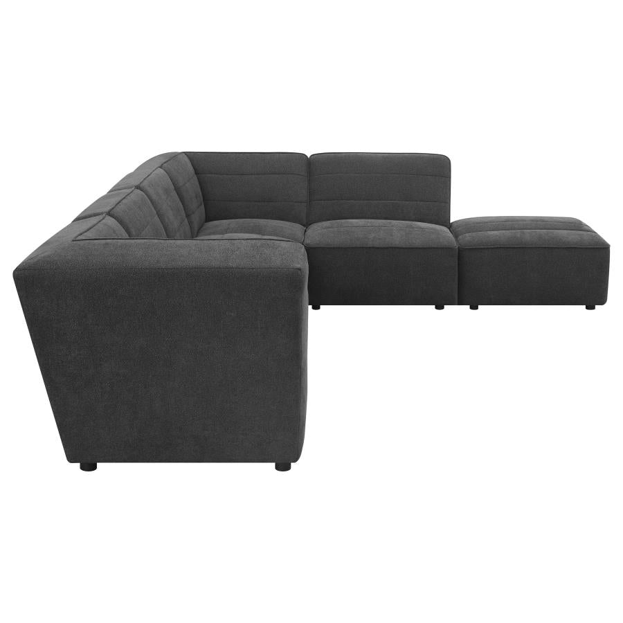 Sunny Upholstered Corner Chair Dark Charcoal