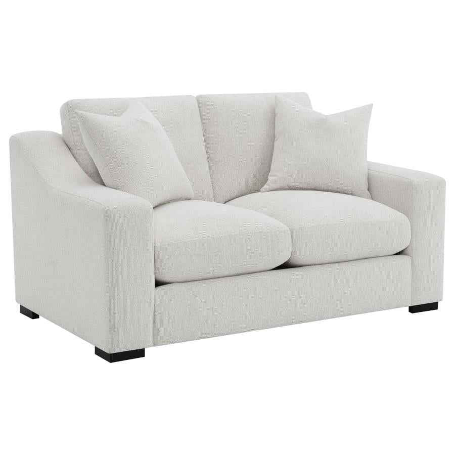 Ashlyn 2-piece Upholstered Track Arm Sofa Set Sand