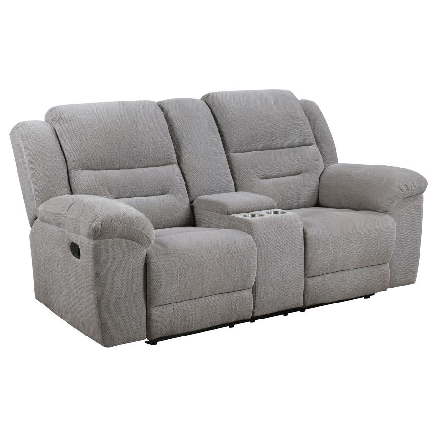 Gilson 2-piece Chenille Upholstered Reclining Sofa Set Grey - Home & Sleep Outlet