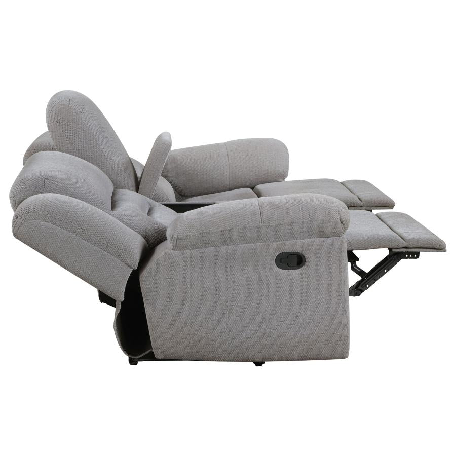 Gilson 3-piece Chenille Upholstered Reclining Sofa Set Grey - Home & Sleep Outlet