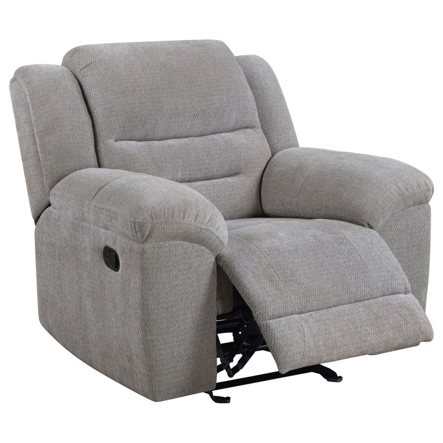 Gilson 3-piece Chenille Upholstered Reclining Sofa Set Grey - Home & Sleep Outlet