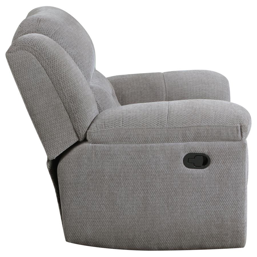 Gilson Chenille Upholstered Glider Recliner Chair Grey - Home & Sleep Outlet
