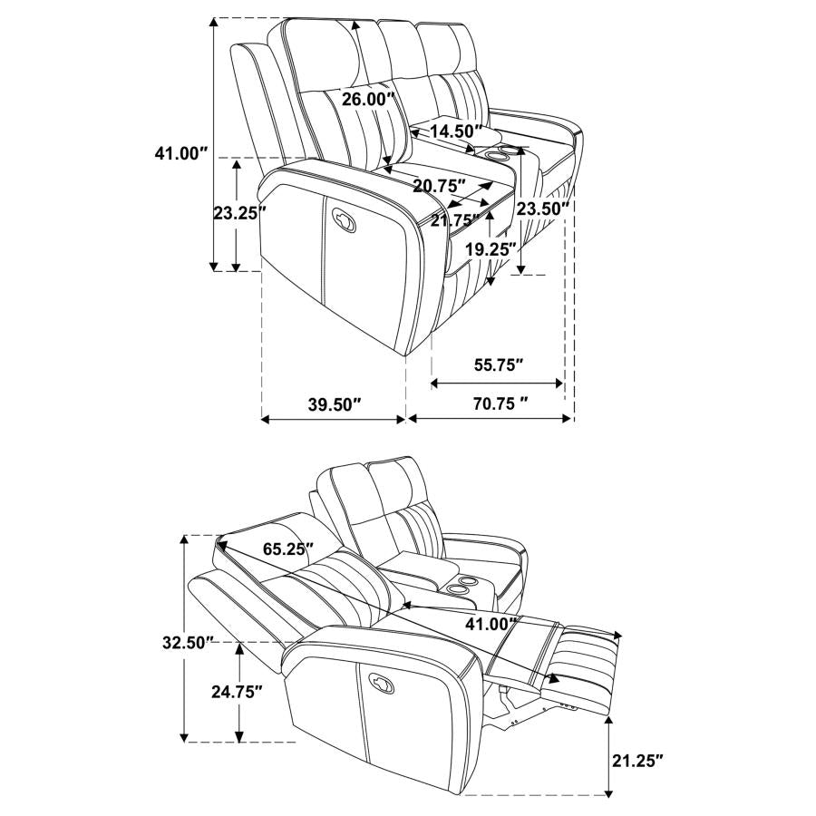 Raelynn 3-piece Upholstered Reclining Sofa Set Grey - Home & Sleep Outlet