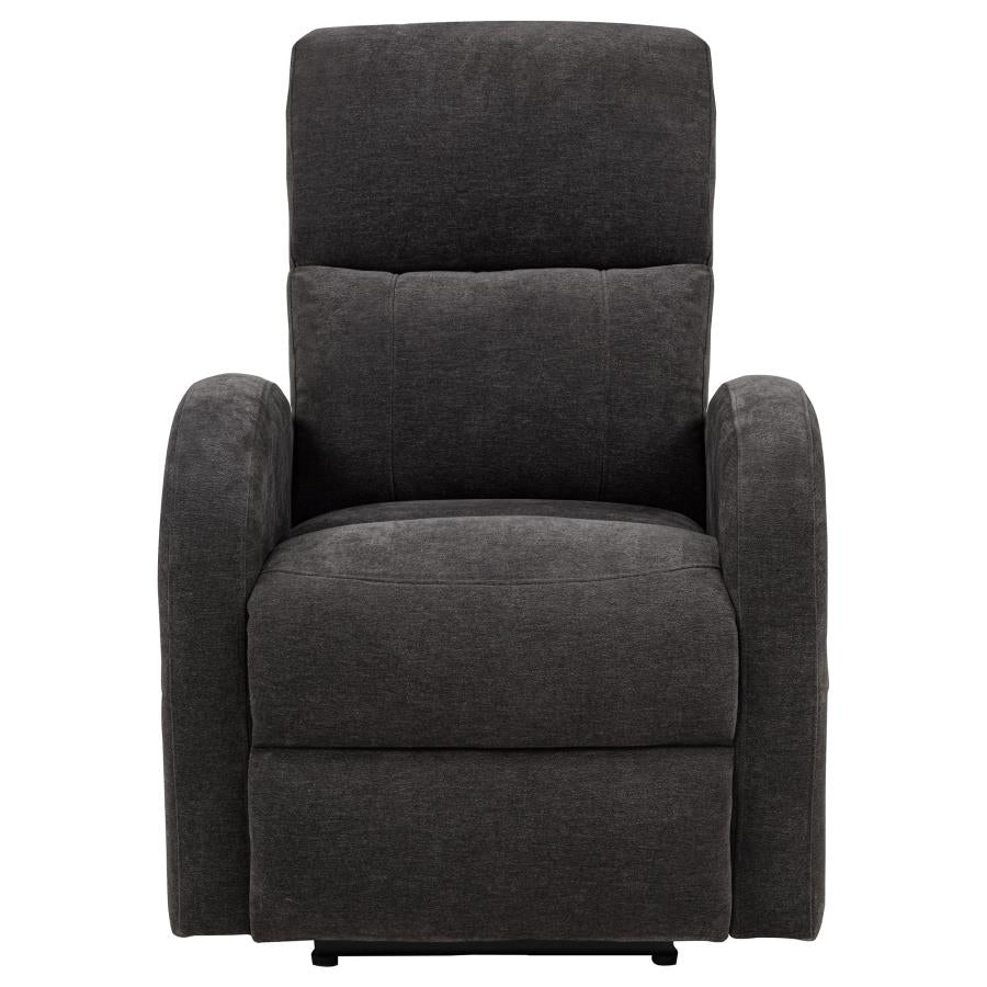 Grant Fabric Upholstered Power Recliner Chair Charcoal Grey - Home & Sleep Outlet