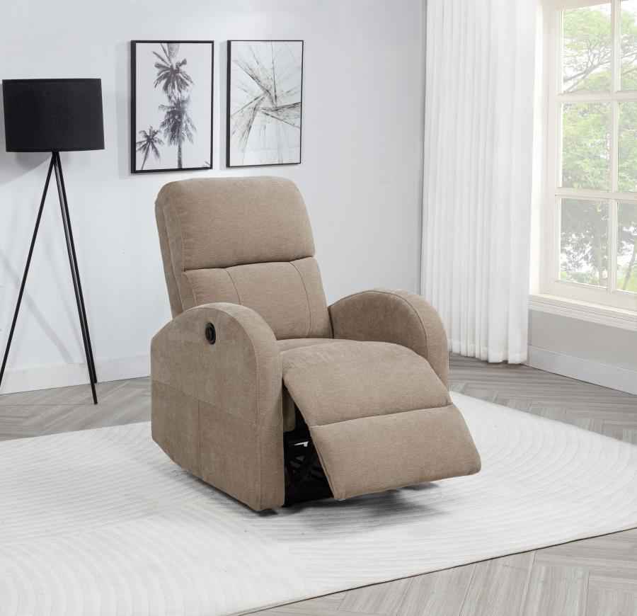 Grant Fabric Upholstered Power Recliner Chair Camel - Home & Sleep Outlet
