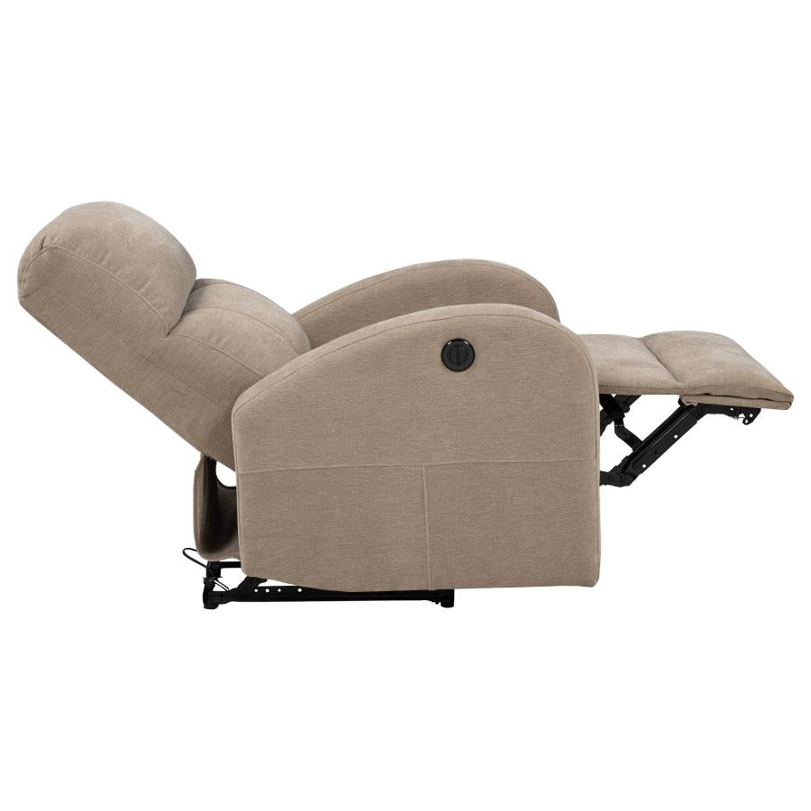 Grant Fabric Upholstered Power Recliner Chair Camel - Home & Sleep Outlet
