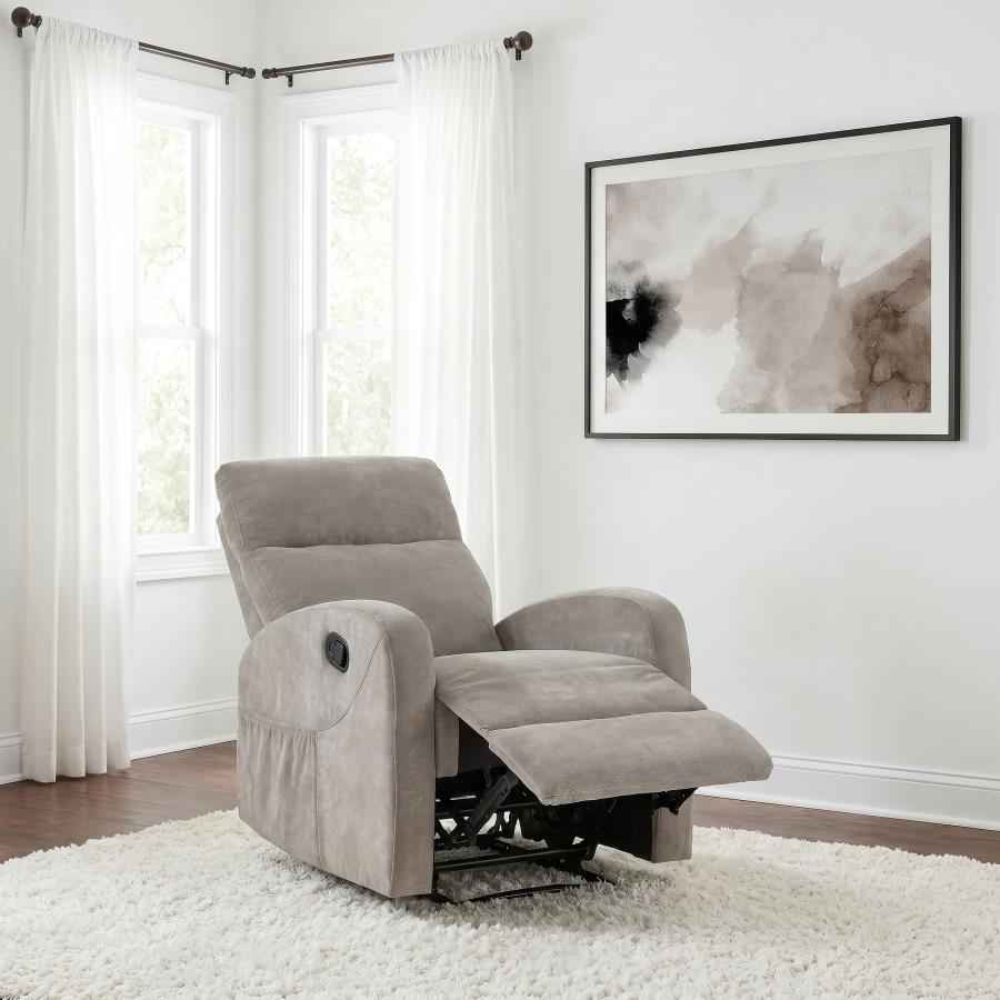 Hamilton Chenille Manual Recliner Sand - Home & Sleep Outlet