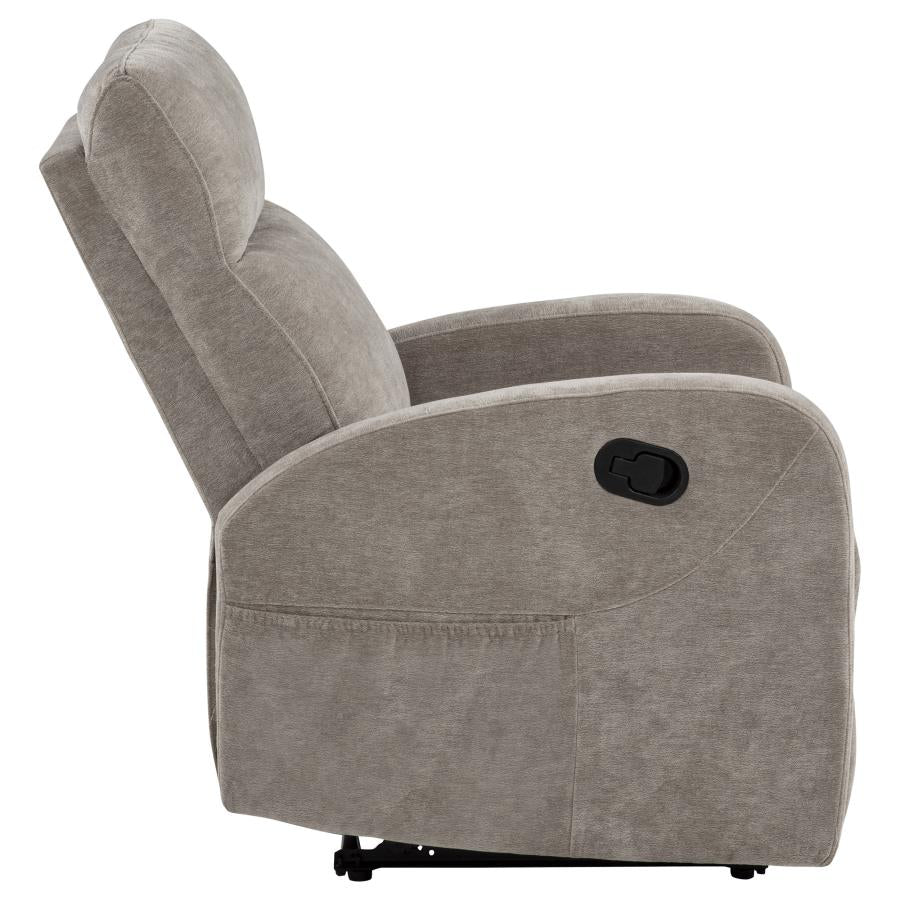 Hamilton Chenille Manual Recliner Sand - Home & Sleep Outlet