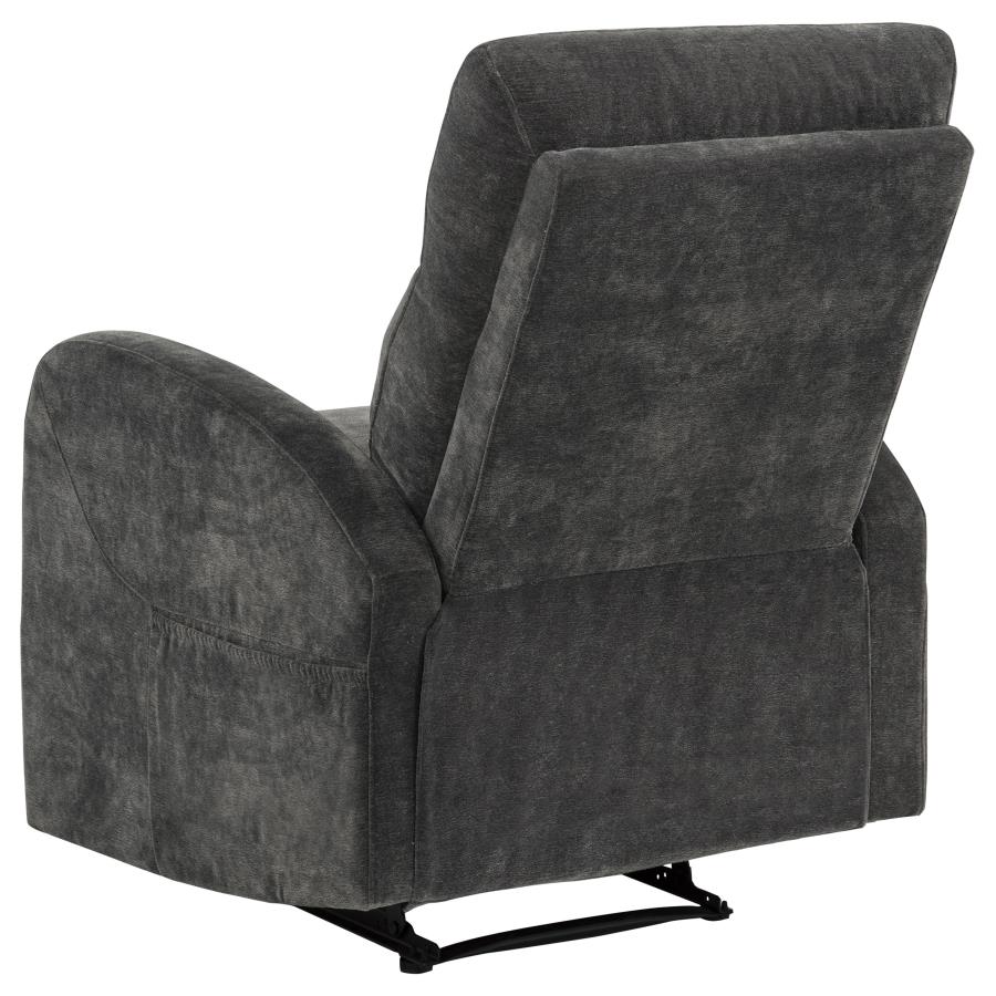 Hamilton 3-piece Chenille Manual Reclining Sofa Set Charcoal Grey - Home & Sleep Outlet