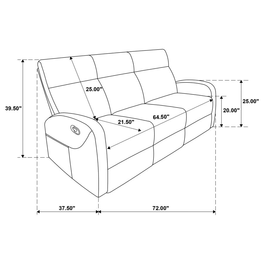 Hamilton Chenille Manual Reclining Sofa Charcoal Grey - Home & Sleep Outlet
