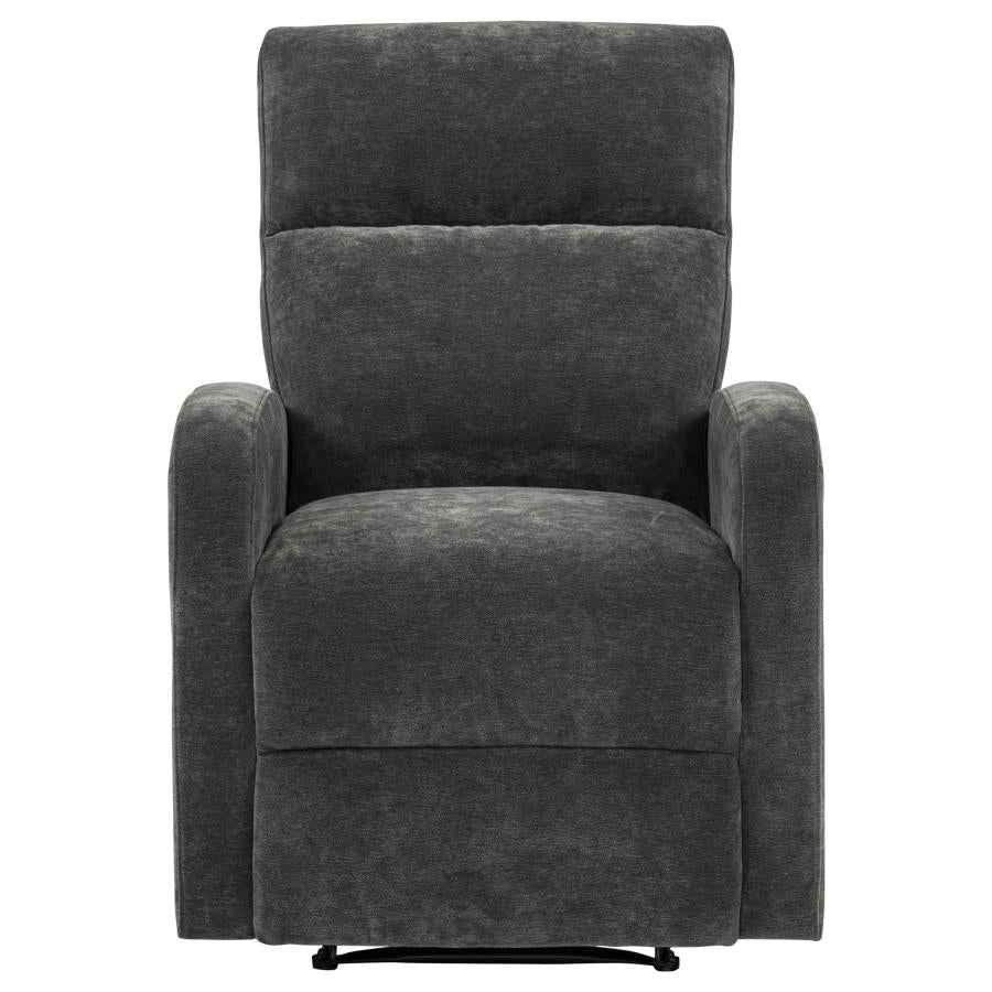 Hamilton Chenille Manual Recliner Charcoal Grey