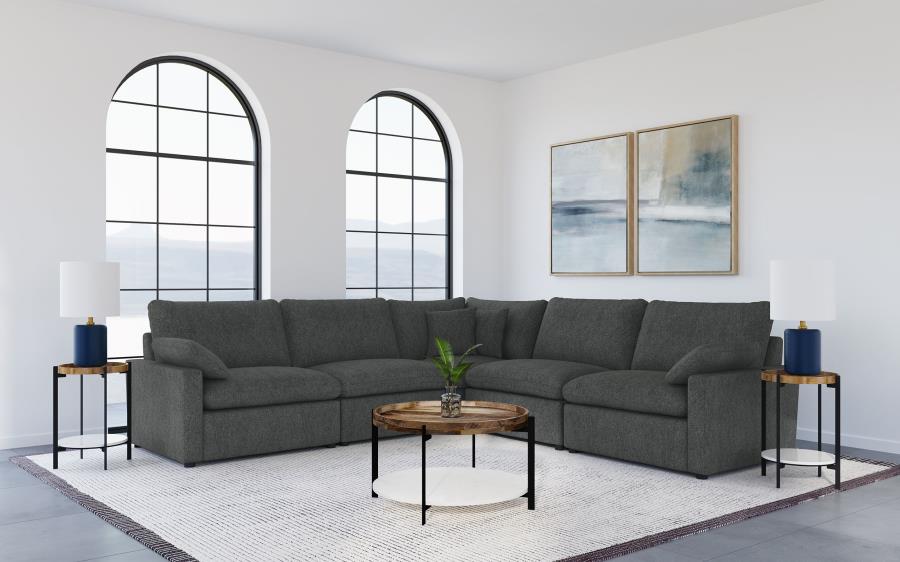 Collins Modular Power Armless Recliner Dark Grey