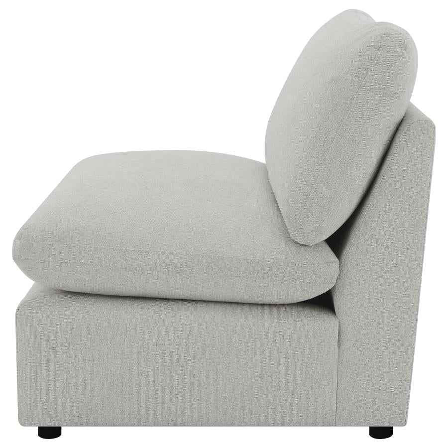Collins Modular Armless Chair Grey
