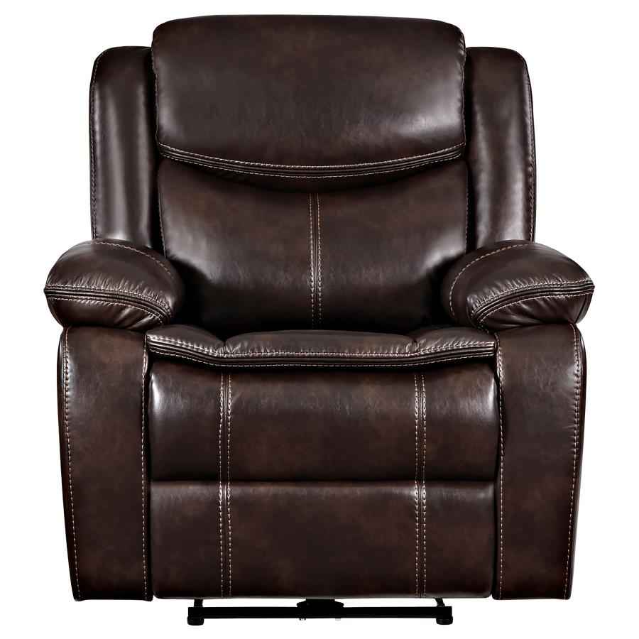 Sycamore Upholstered Power Recliner Chair Dark Brown