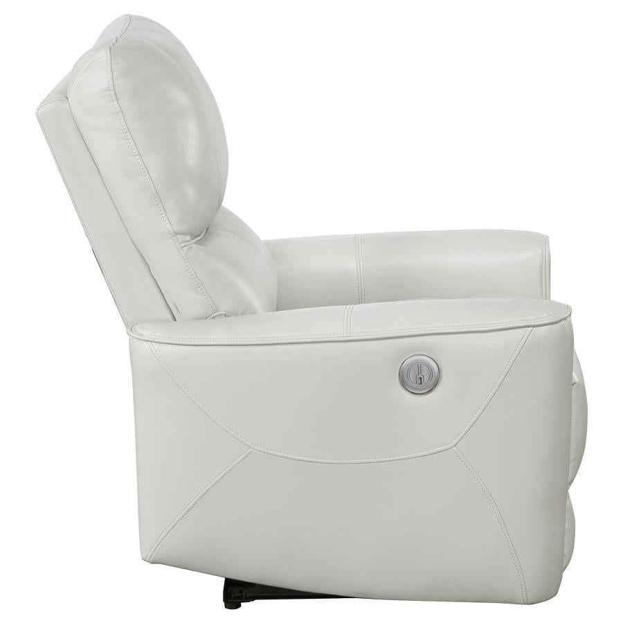 Greenfield Upholstered Power Recliner Chair Dove Grey