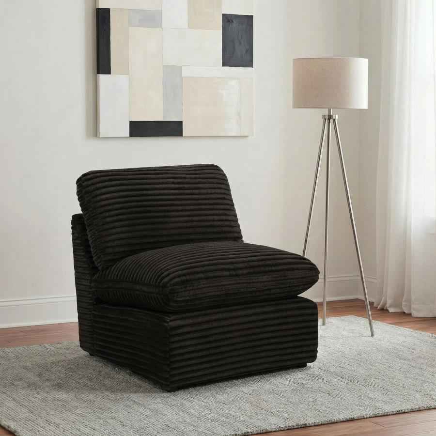 Collins Modular Armless Chair Chocolate Brown