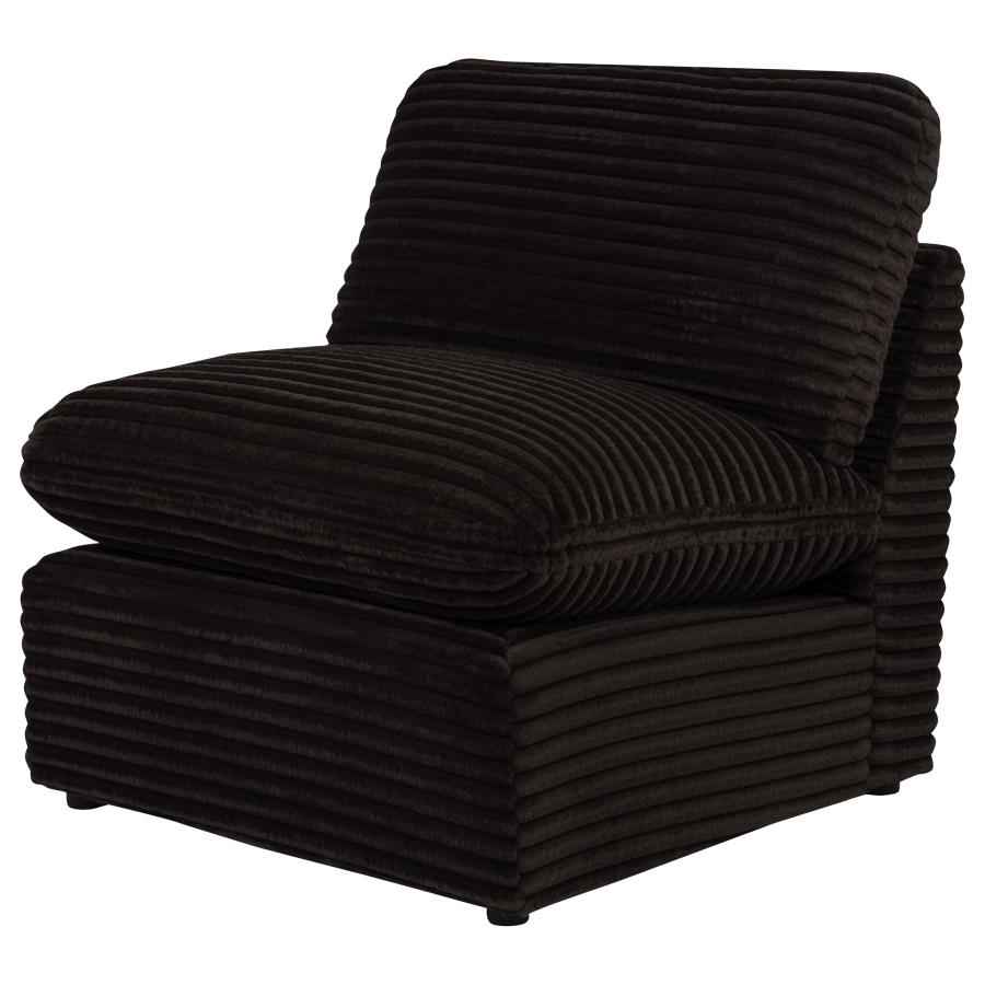 Collins Modular Armless Chair Chocolate Brown