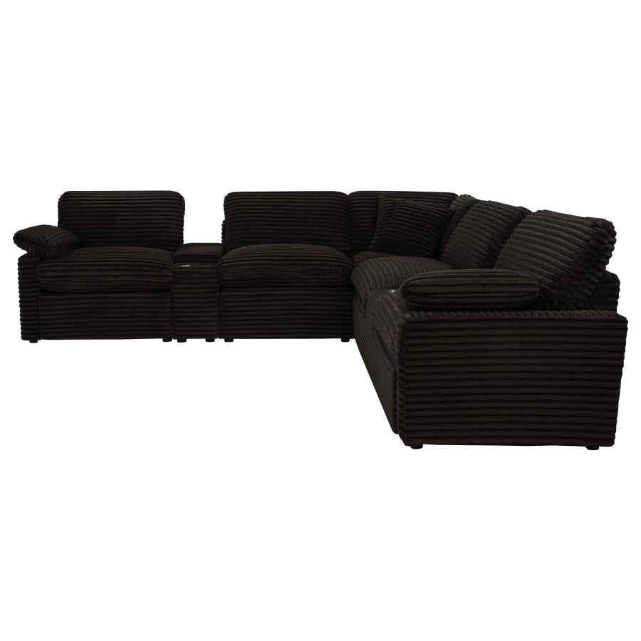 Collins 7-piece Modular Power Reclining Sectional Chocolate Brown