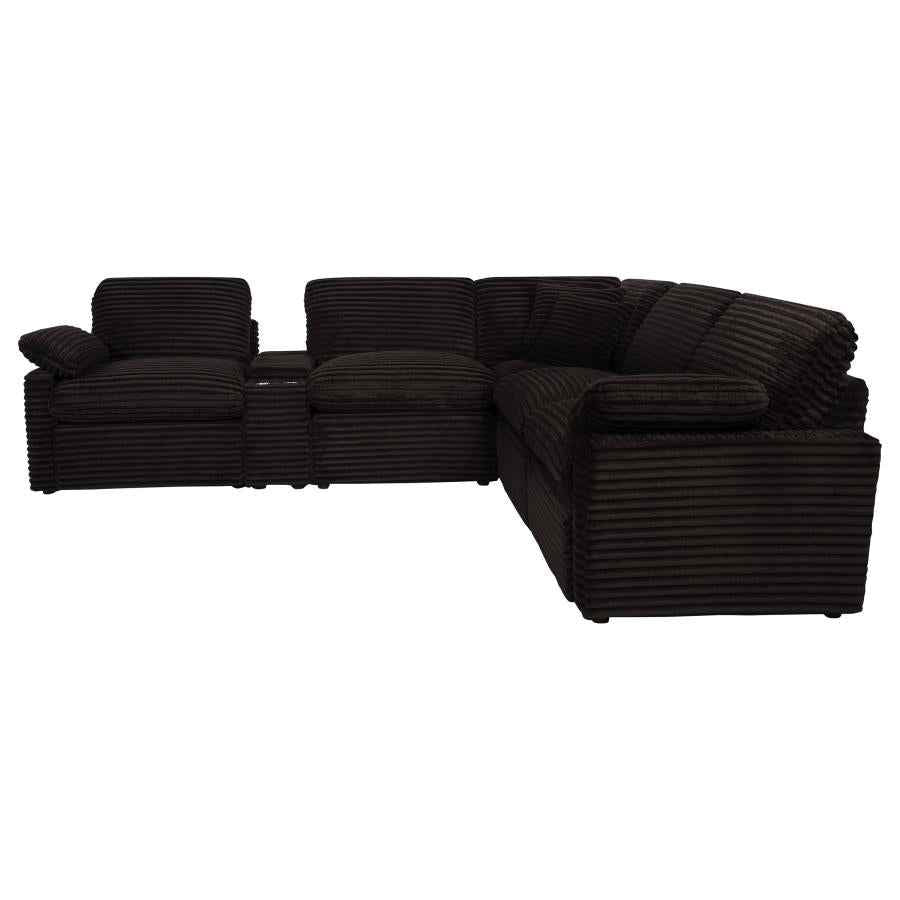 Collins 6-piece Modular Power Reclining Sectional Chocolate Brown