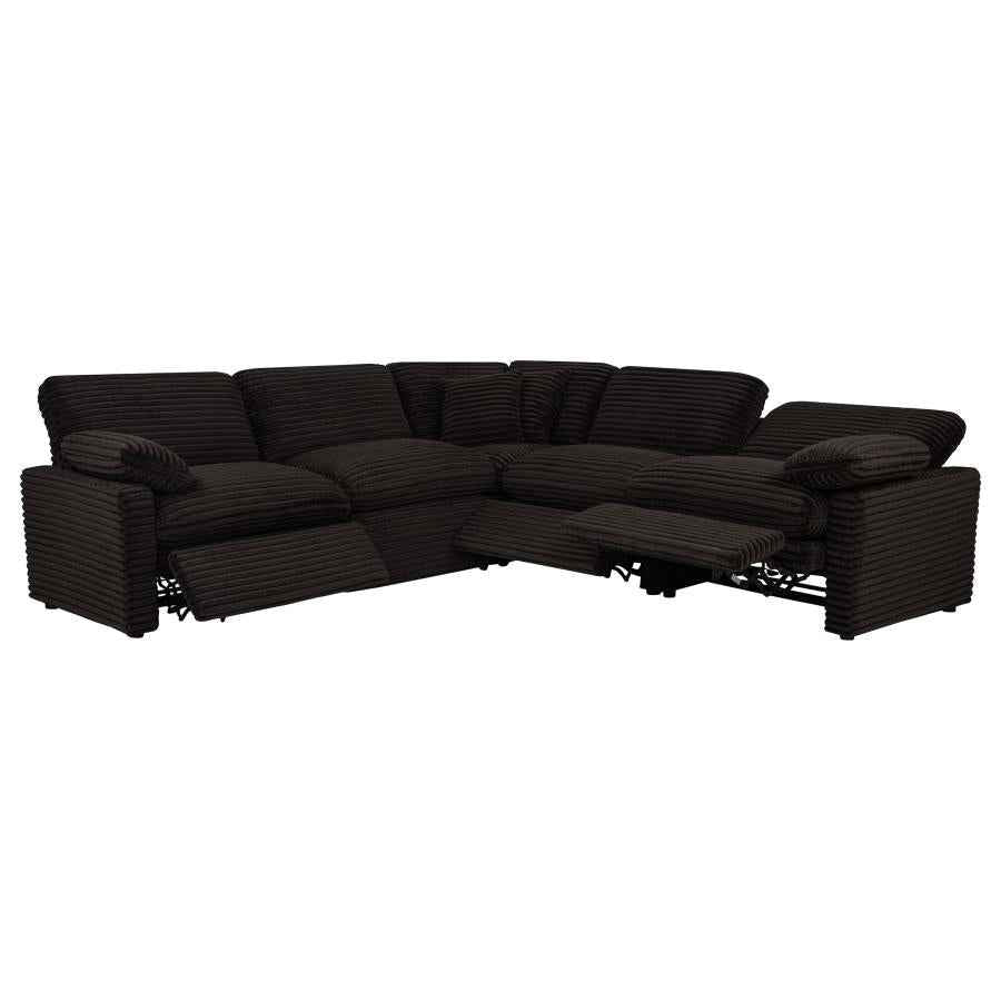 Collins 5-piece Modular Power Reclining Sectional Chocolate Brown