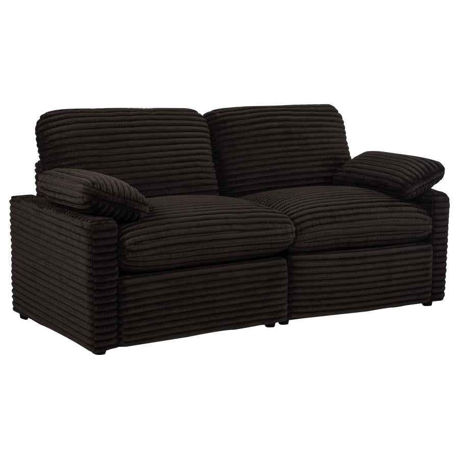 Collins Modular Power Loveseat Chocolate Brown