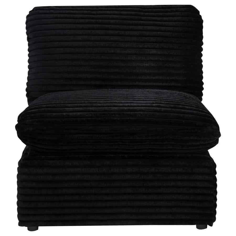 Collins Modular Armless Chair Black