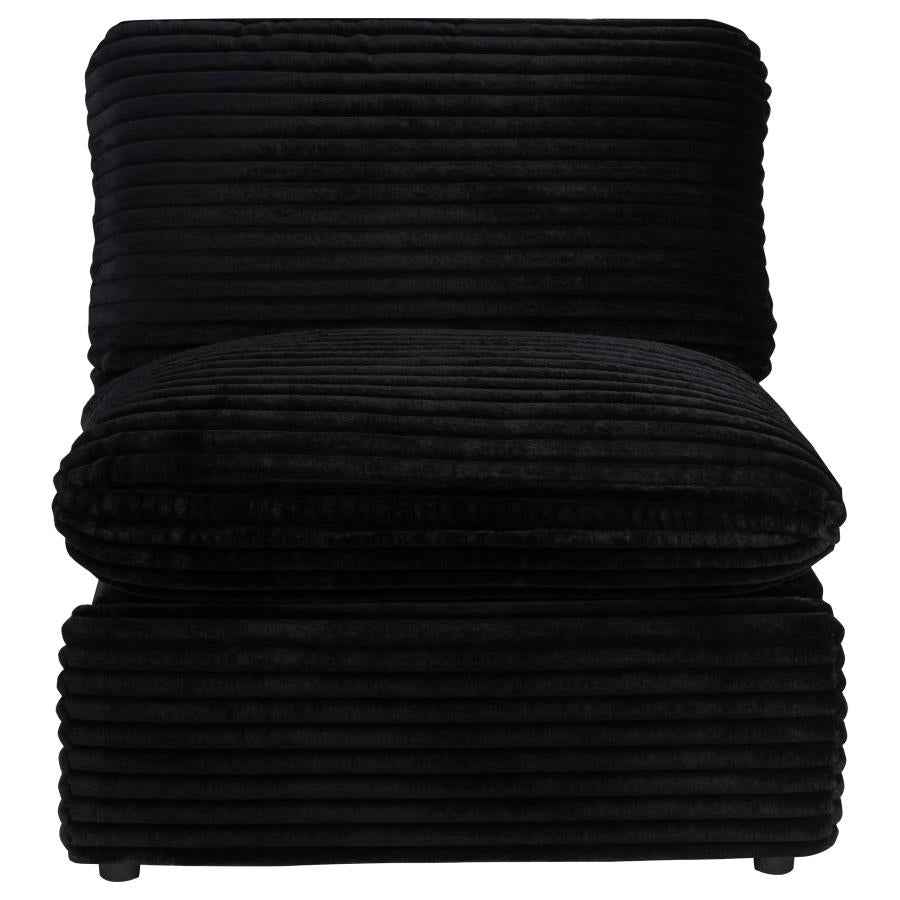 Collins Modular Power Armless Recliner Black