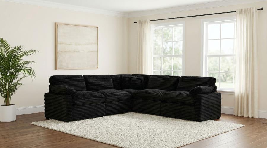 Collins Modular Power Armless Recliner Black