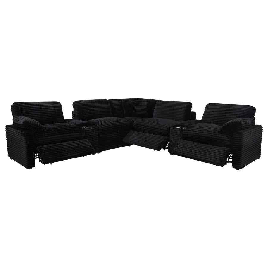 Collins 7-piece Modular Power Reclining Sectional Black